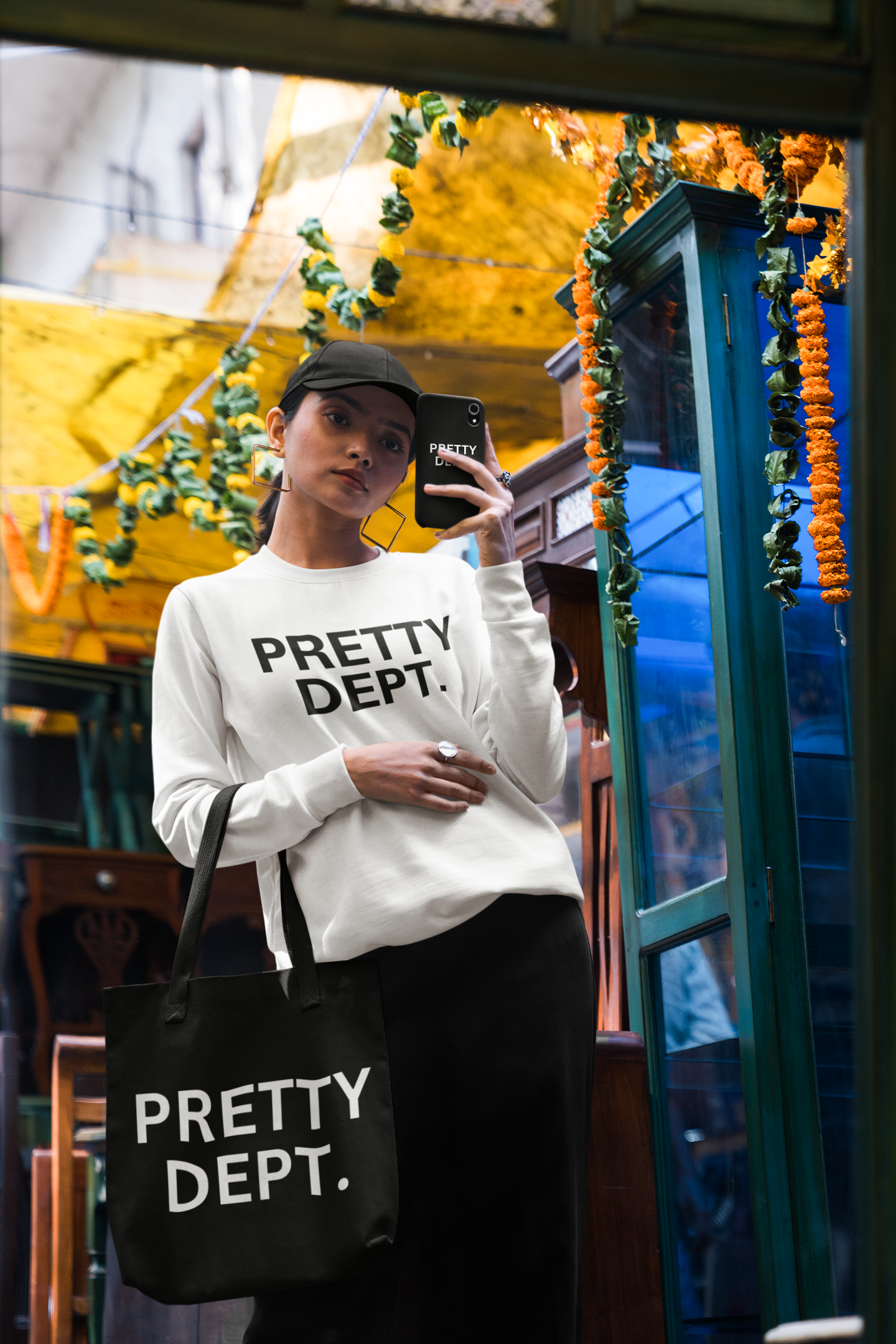 "Pretty Dept" tote bag