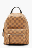 Checkered mini backpack